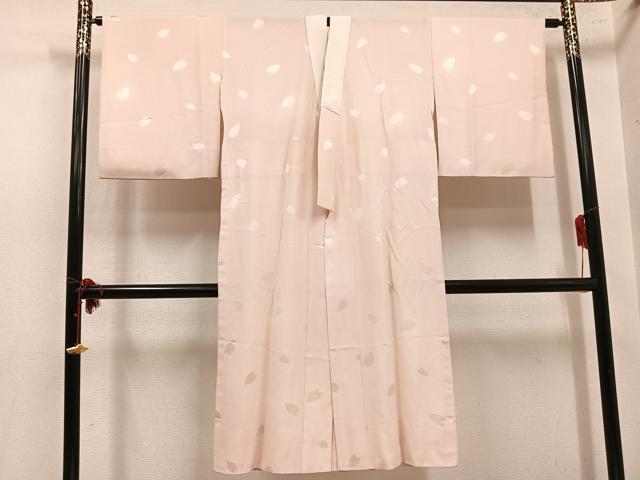 平和屋着物●長襦袢 無双仕立て 舞桜地紋 暈し染め 正絹 逸品 AABL8912ph