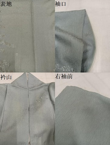平和屋着物●訪問着 総刺繍 花尽くし 金糸 正絹 逸品 AABL8913ph