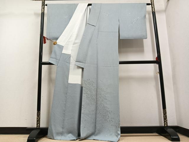 平和屋着物●訪問着 総刺繍 花尽くし 金糸 正絹 逸品 AABL8913ph