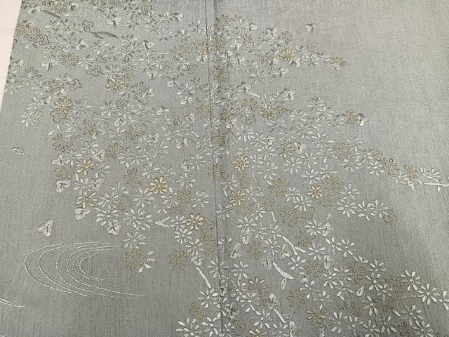 平和屋着物●訪問着 総刺繍 花尽くし 金糸 正絹 逸品 AABL8913ph