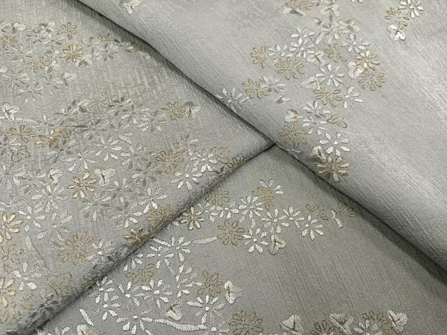 平和屋着物●訪問着 総刺繍 花尽くし 金糸 正絹 逸品 AABL8913ph