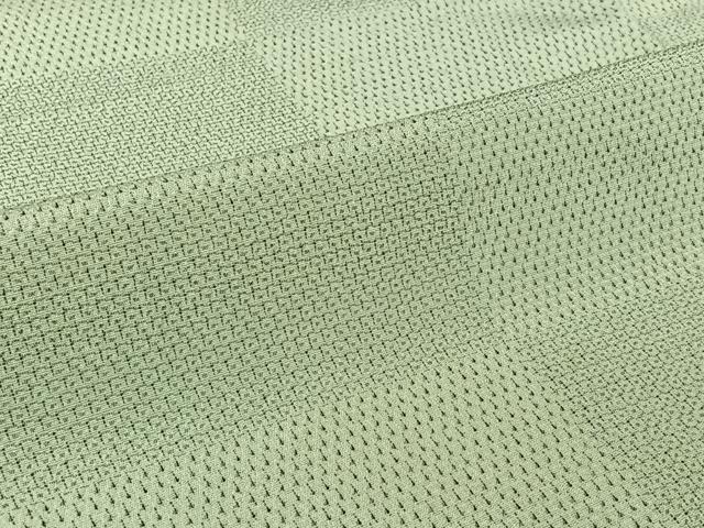 平和屋着物▽本塩沢 単衣 110亀甲 横段文 正絹 逸品 AABL8939jh