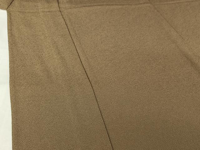 平和屋着物▽色無地 単衣 利休色 鬼しぼ縮緬 洗える着物 AABL8942jh