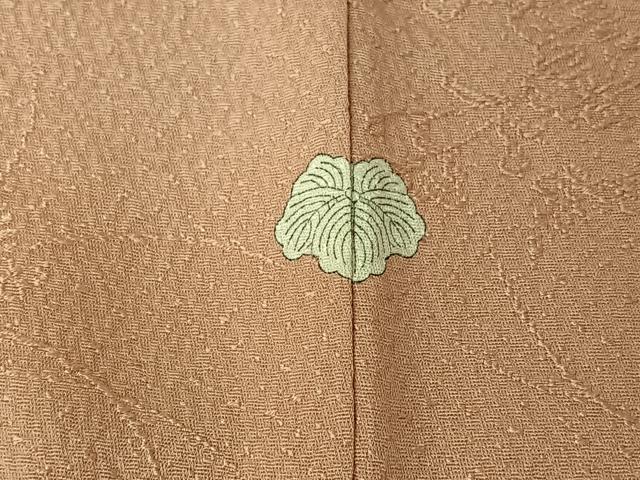 平和屋着物▽上質な色無地 単衣 雲重ね花地紋 虹色 正絹 逸品 AABL8948jh