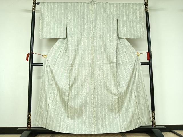 平和屋着物▽上質な紬 単衣 霞文 正絹 逸品 AABL8949jh