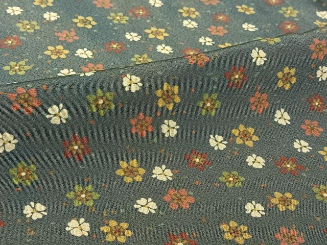 平和屋着物▽上質な小紋 単衣 舞花文 正絹 逸品 AABL8968jh