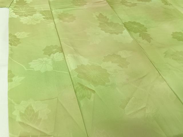 平和屋着物▽上質な小紋 単衣 草花文 暈し染め 正絹 逸品 AABL8969jh