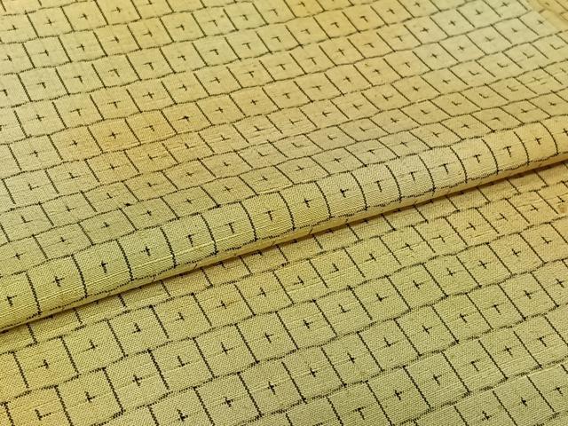 平和屋着物▽上質な紬 単衣 亀甲柄 暈し染め 正絹 逸品 AABL8974jh