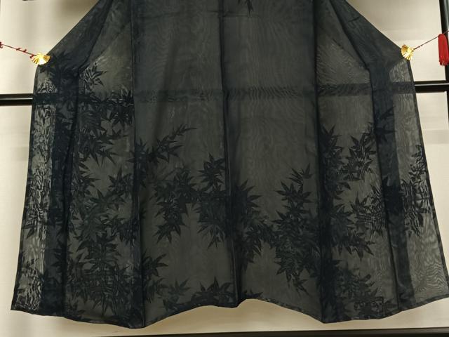 平和屋着物▽訪問着 無双 紗袷 紗×紗 楓文 正絹 逸品 未使用 AABL8975jh