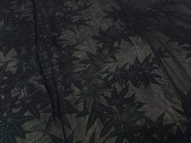 平和屋着物▽訪問着 無双 紗袷 紗×紗 楓文 正絹 逸品 未使用 AABL8975jh