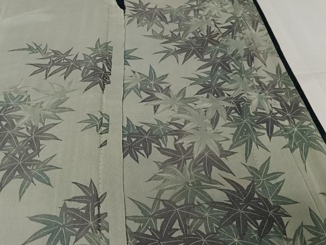 平和屋着物▽訪問着 無双 紗袷 紗×紗 楓文 正絹 逸品 未使用 AABL8975jh