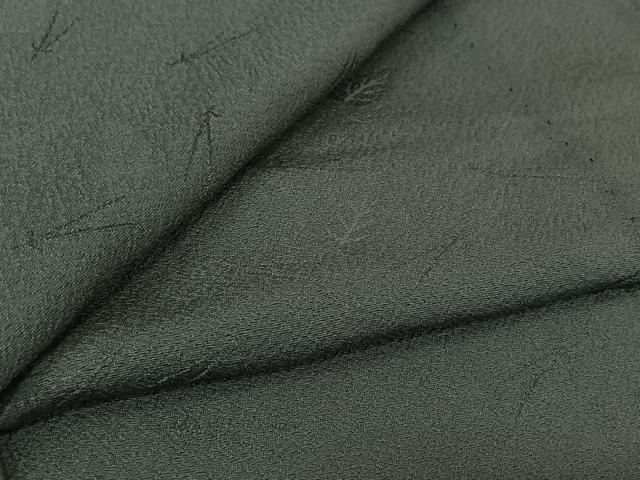 平和屋着物▽上質な色無地 単衣 吹き寄せ地紋 青鈍色 正絹 逸品 AABL8989jh