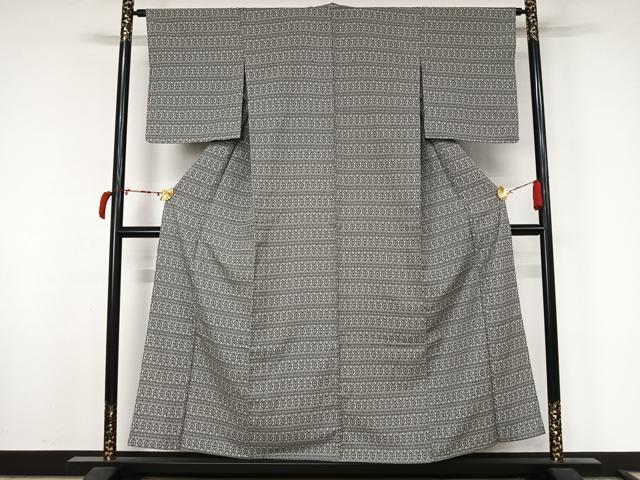 平和屋着物▽小紋 単衣 横段花文 AABL8990jh