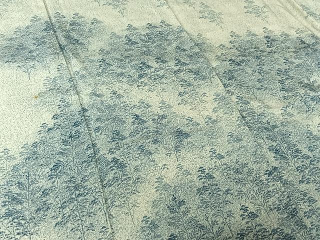 平和屋着物▽訪問着 単衣 樹林文 正絹 逸品 AABL9007jh