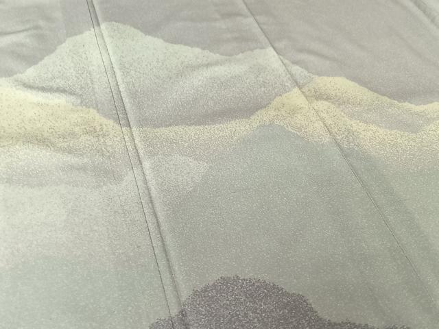 平和屋着物*夏物 石川県指定無形文化財 夏牛首紬 白山工房 手織り 訪問着 作家物 遠山重ね文 正絹 逸品 AABL9036jh