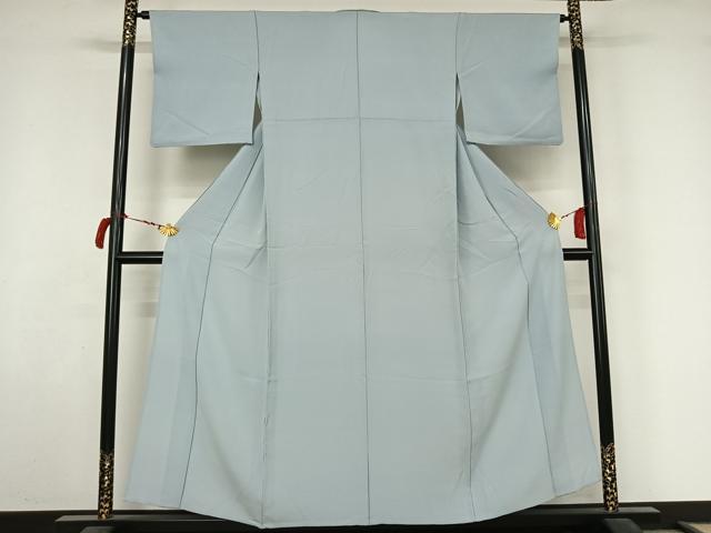 平和屋着物▽上質な色無地 単衣 月白色 正絹 逸品 AABL9059jh