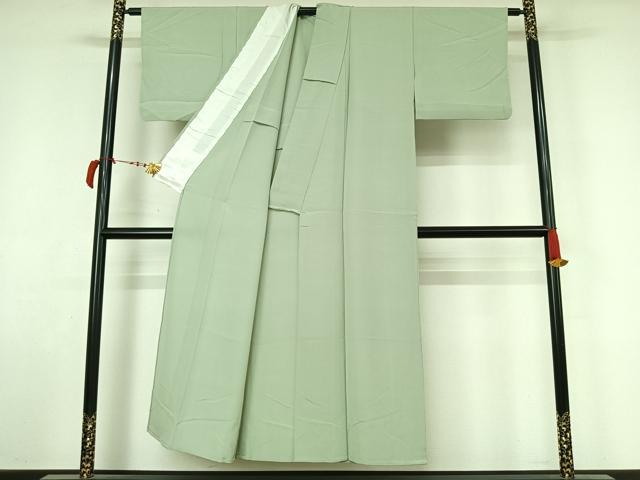 平和屋着物▽上質な色無地 単衣 夏虫色 正絹 逸品 AABL9063jh
