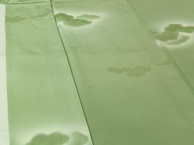 平和屋着物▽上質な小紋 単衣 雲取り吉祥文 暈し染め 正絹 逸品 AABL9068jh