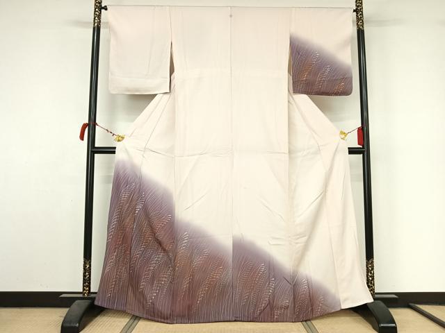 平和屋着物▽訪問着 単衣 薄 ろうけつ染め 暈し染め 正絹 逸品 AABL9097jh