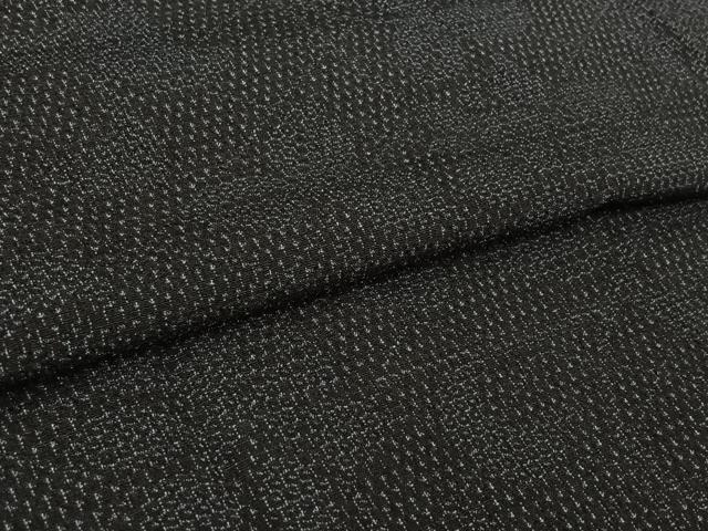 平和屋着物▽本塩沢 単衣 110亀甲 草花文 正絹 逸品 AABL9112jh