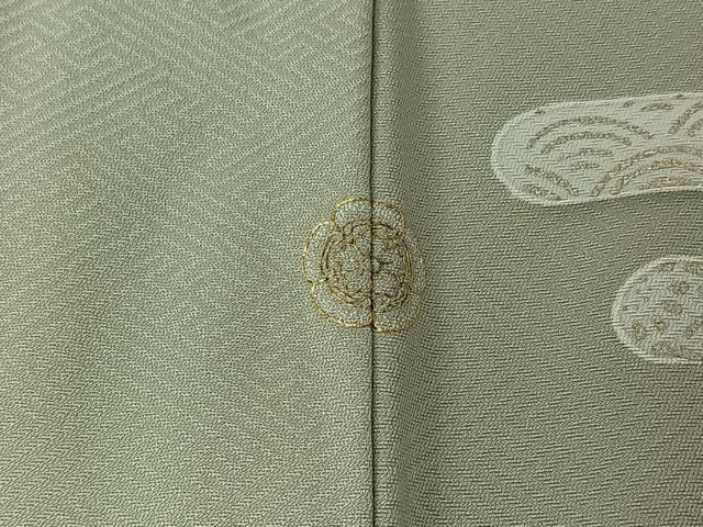 平和屋着物▽訪問着 単衣 刺繍 地紙蜀江花文 金銀彩 正絹 逸品 未使用 AABL9144jh