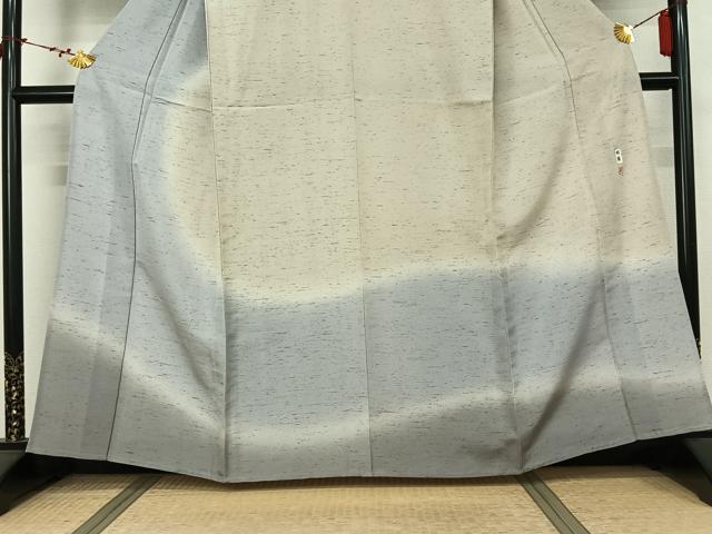 平和屋着物▽伝統工芸士 谷口邦彦 ぜんまい紬 訪問着 単衣 霞文 暈し染め 証紙付き 正絹 逸品 AABL9173jh