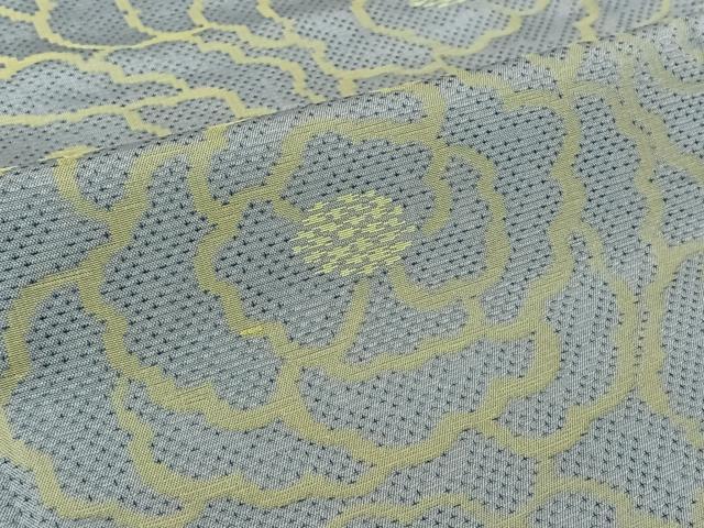 平和屋着物▽お召 単衣 花尽くし文 正絹 逸品 AABL9176jh