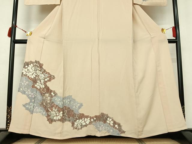 平和屋着物▽訪問着 単衣 絞り 辻が花 正絹 逸品 AABL9189jh