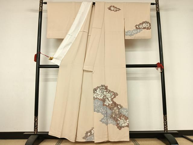 平和屋着物▽訪問着 単衣 絞り 辻が花 正絹 逸品 AABL9189jh