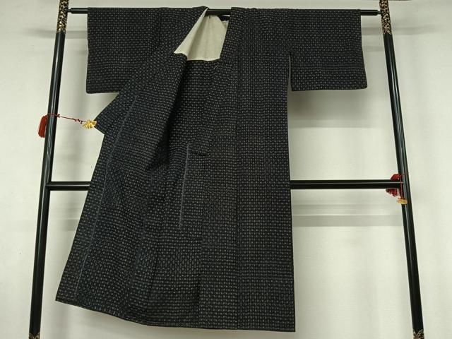 平和屋着物▽小紋 単衣 幾何学文様 綿 AABL9201jh
