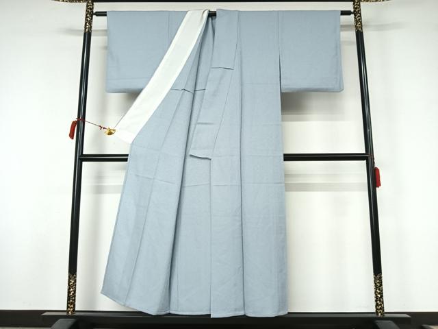平和屋着物▽上質な色無地 単衣 水色 正絹 逸品 AABL9236jh