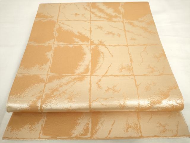 平和屋着物◎両面 全通柄袋帯 石畳文 銀糸 正絹 逸品 未使用 AABL9250wj