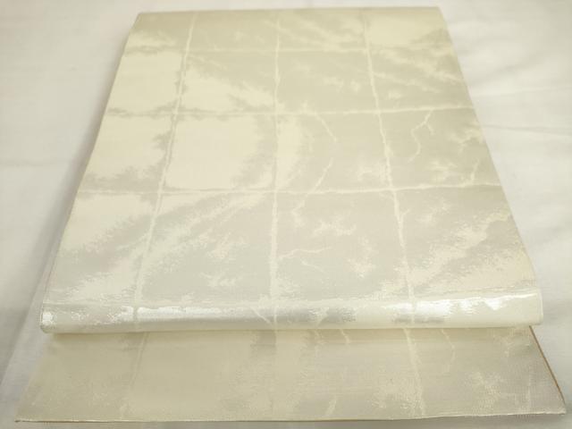 平和屋着物◎両面 全通柄袋帯 石畳文 銀糸 正絹 逸品 未使用 AABL9250wj