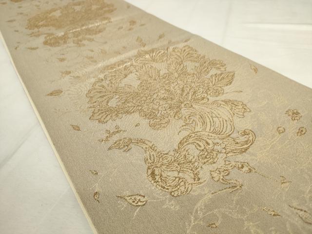 平和屋着物◎六通柄袋帯 鳳凰花文 金糸 正絹 逸品 AABL9268wj