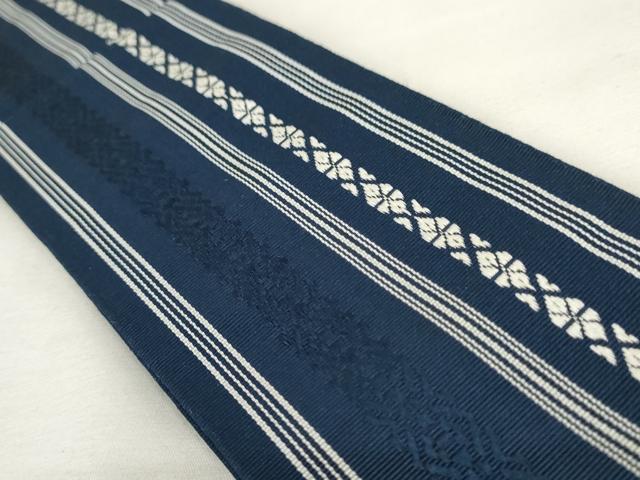 平和屋着物◎本場筑前博多織 半幅帯 献上 正絹 逸品 AABL9284wj