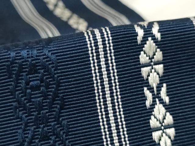 平和屋着物◎本場筑前博多織 半幅帯 献上 正絹 逸品 AABL9284wj