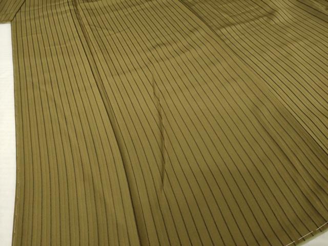 平和屋着物●上質な小紋 縞 正絹 逸品 未使用 AABL9302ck