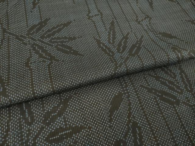 平和屋着物●本場大島紬 7マルキ 笹竹文 正絹 逸品 AABL9326ck