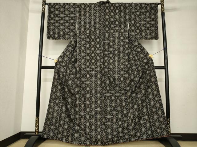 平和屋着物●本場大島紬 麻の葉文様 正絹 逸品 AABL9328ck