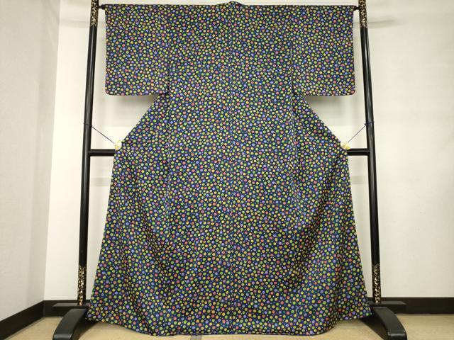 平和屋着物●上質な小紋 舞花文 正絹 逸品 AABL9333ck
