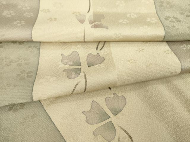 平和屋着物●上質な小紋 手描き 花間道 正絹 逸品 AABL9343ck