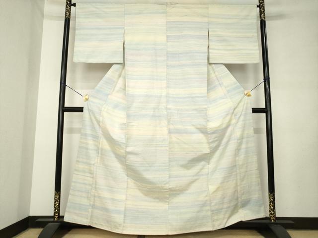 平和屋着物●紅花紬 米沢 霞文 正絹 逸品 AABL9350ck