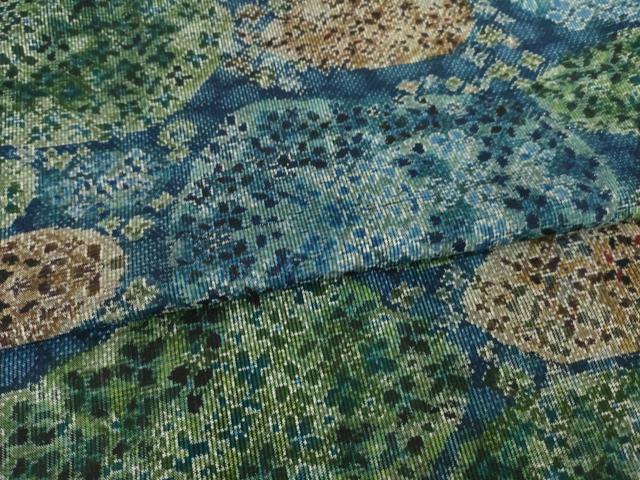 平和屋着物●本場大島紬 7マルキ 草花文 正絹 逸品 AABL9355ck