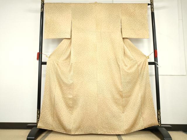 平和屋着物●上質な小紋 総絞り 暈し染め 正絹 逸品 AABL9389cs