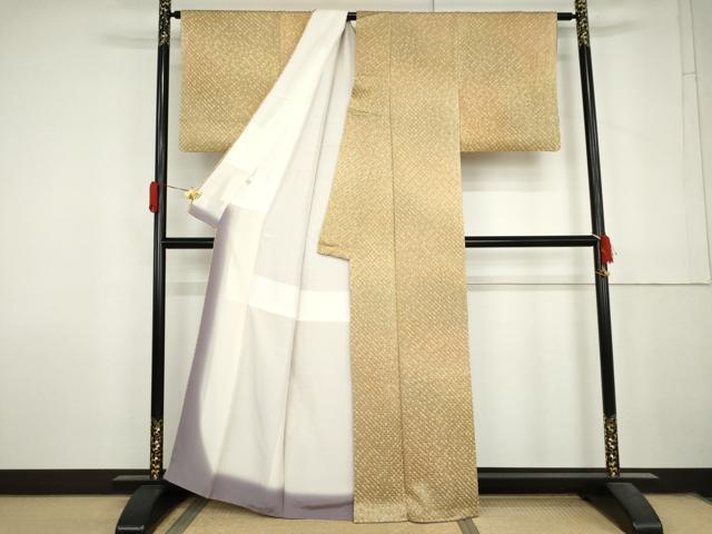 平和屋着物●上質な小紋 総絞り 暈し染め 正絹 逸品 AABL9389cs