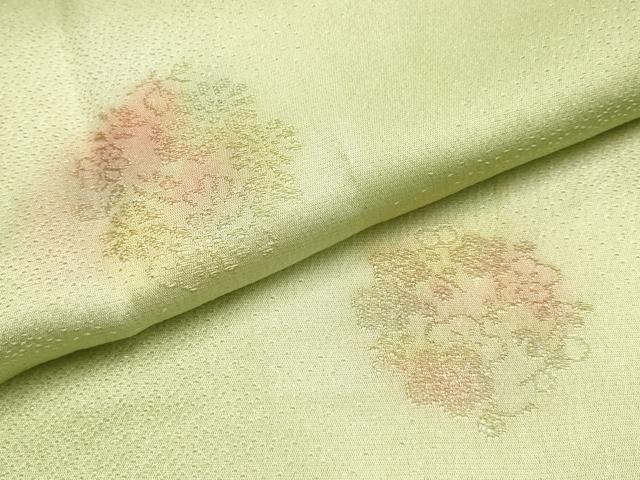 平和屋本店●和装小物 帯締め・帯揚げセット 高麗組 綾出し 花丸文 金糸 暈し染め 正絹 逸品 未使用 AABL9438ay
