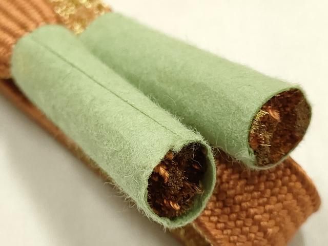 平和屋本店●和装小物 帯締め・帯揚げセット 高麗組 絞り 金糸 金彩 正絹 逸品 未使用 AABL9483ay