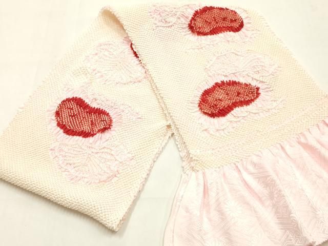 平和屋本店●和装小物 帯締め・帯揚げセット 丸組 柄絞り 松 金糸 正絹 逸品 未使用 AABL9511ay