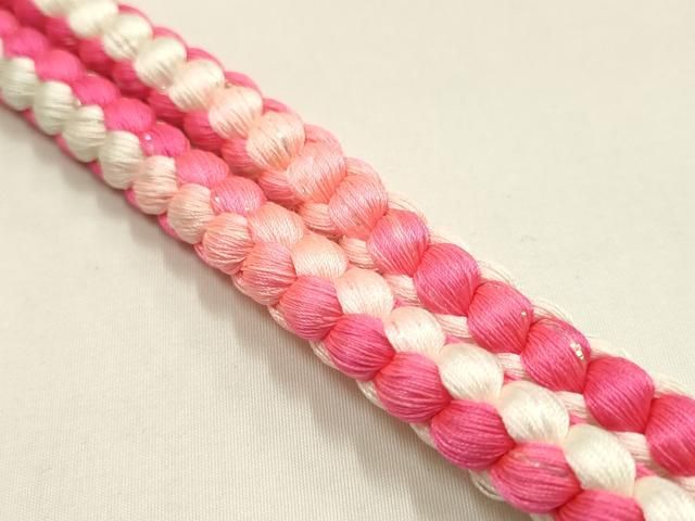 平和屋本店●和装小物 帯締め・帯揚げセット 丸組 柄絞り 鳳凰文 ラインストーン 暈し染め 正絹 逸品 未使用 AABL9519ay