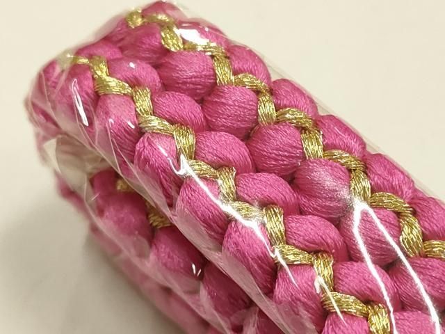 平和屋着物●和装小物 帯締め・帯揚げセット 丸組 総絞り 金糸 めいくやまと 正絹 逸品 未使用 AABL9552ay